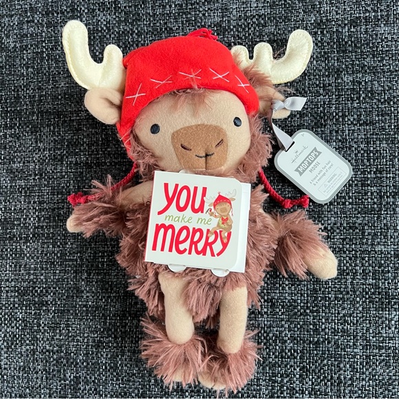 NWT Hallmark MopTops Moose Plush and Book - Picture 1 of 7